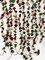 Artificial Flower Garland, Fake Burgundy Peach Roses Vines Silk Flowers Faux Rose Arch Vines for Flower Wall Backdrop Wedding Mothers Day Garden Tea Party Decoration